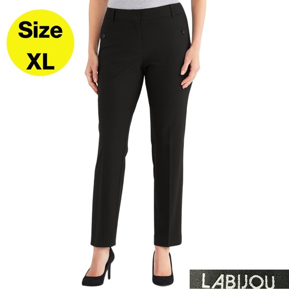 Labijou Pants - 3/for $15 🍒 LABIJOU Classic Black Straight Leg Stretchy Work Slacks 🖤 (Size 8)